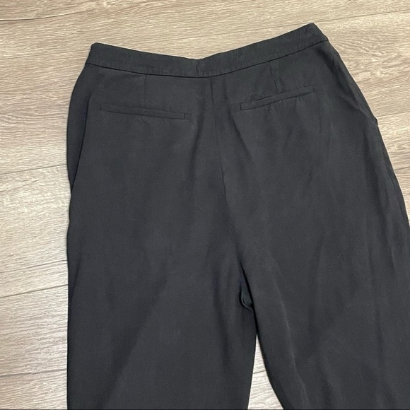 All Saints Women's Black Chia Trouser Pants Pleated Front Tapered Legs Sz 6 Wool - Picture 5 of 8